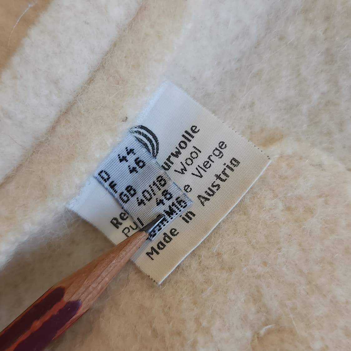 90s 울 트위드 자켓 프렌치 울 자켓 오스트리아 티롤자켓 화이트48 상품이미지9