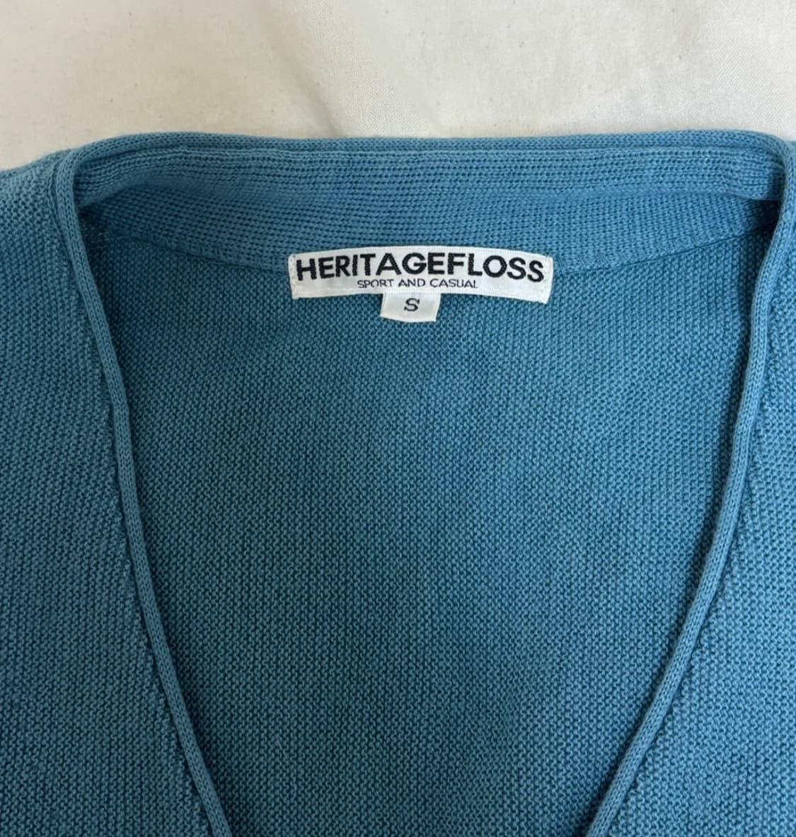 헤리티지플로스 크레스트 울 가디건 스카이블루 23SS 상품이미지4