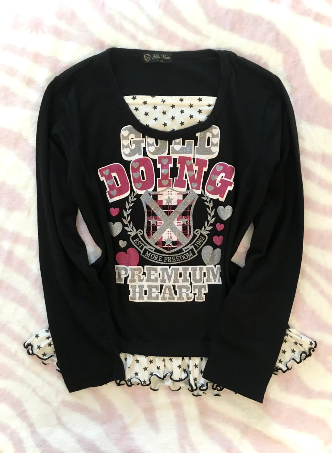 헤이세이 스쿨 별 레이어드 티셔츠 갸루 키치 상품이미지1