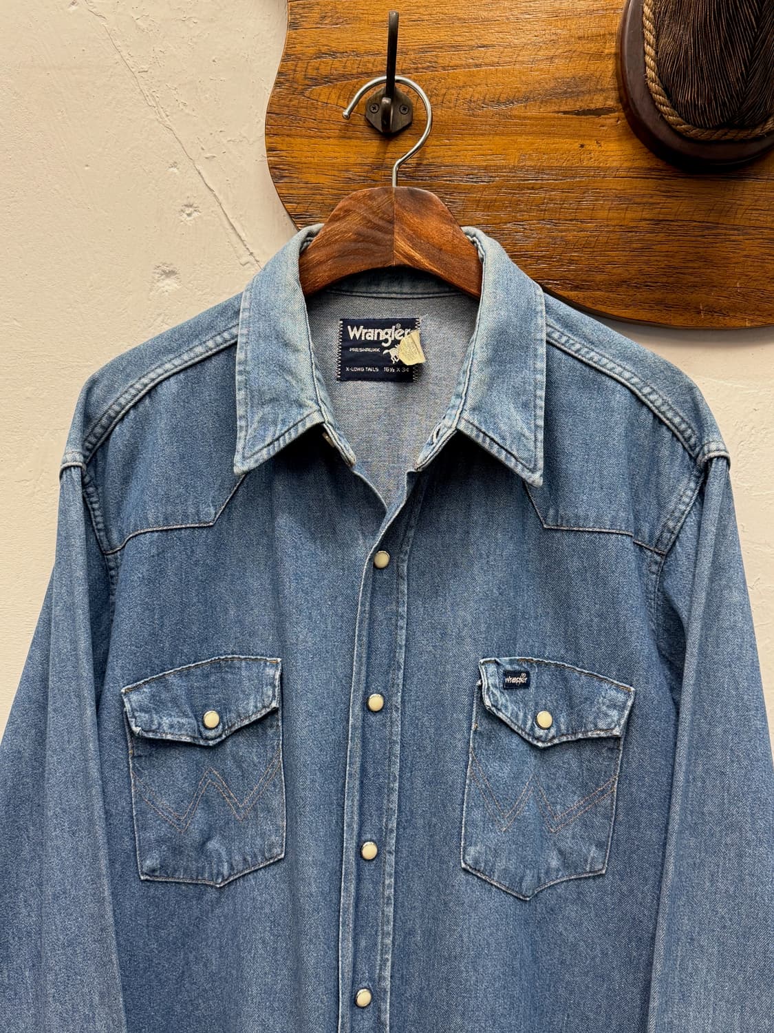 USA Wrangler Denim Western Shirt 상품이미지2