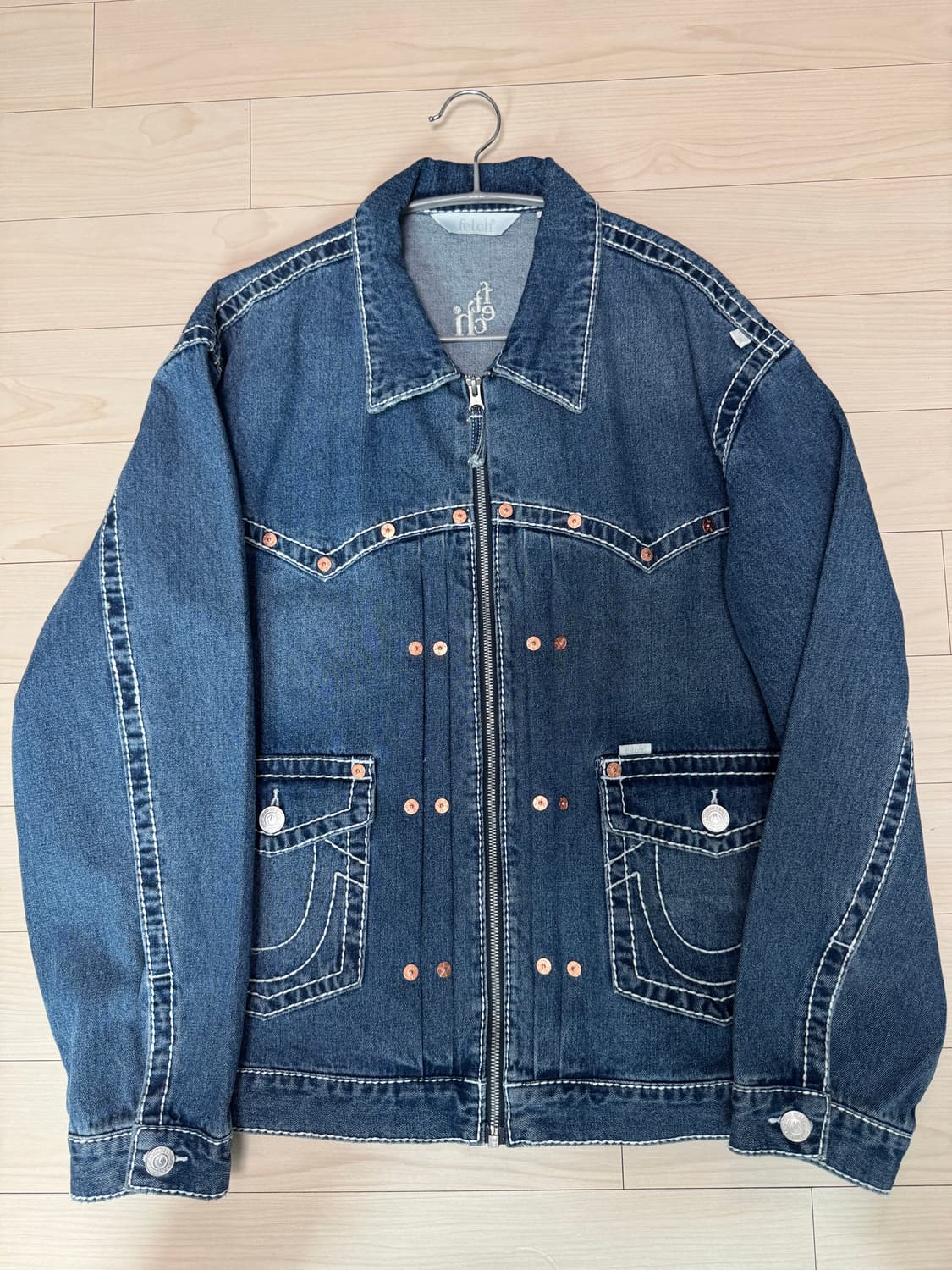 트루릴리전x패치 콜라보 데님 자켓 L사이즈 상품이미지1