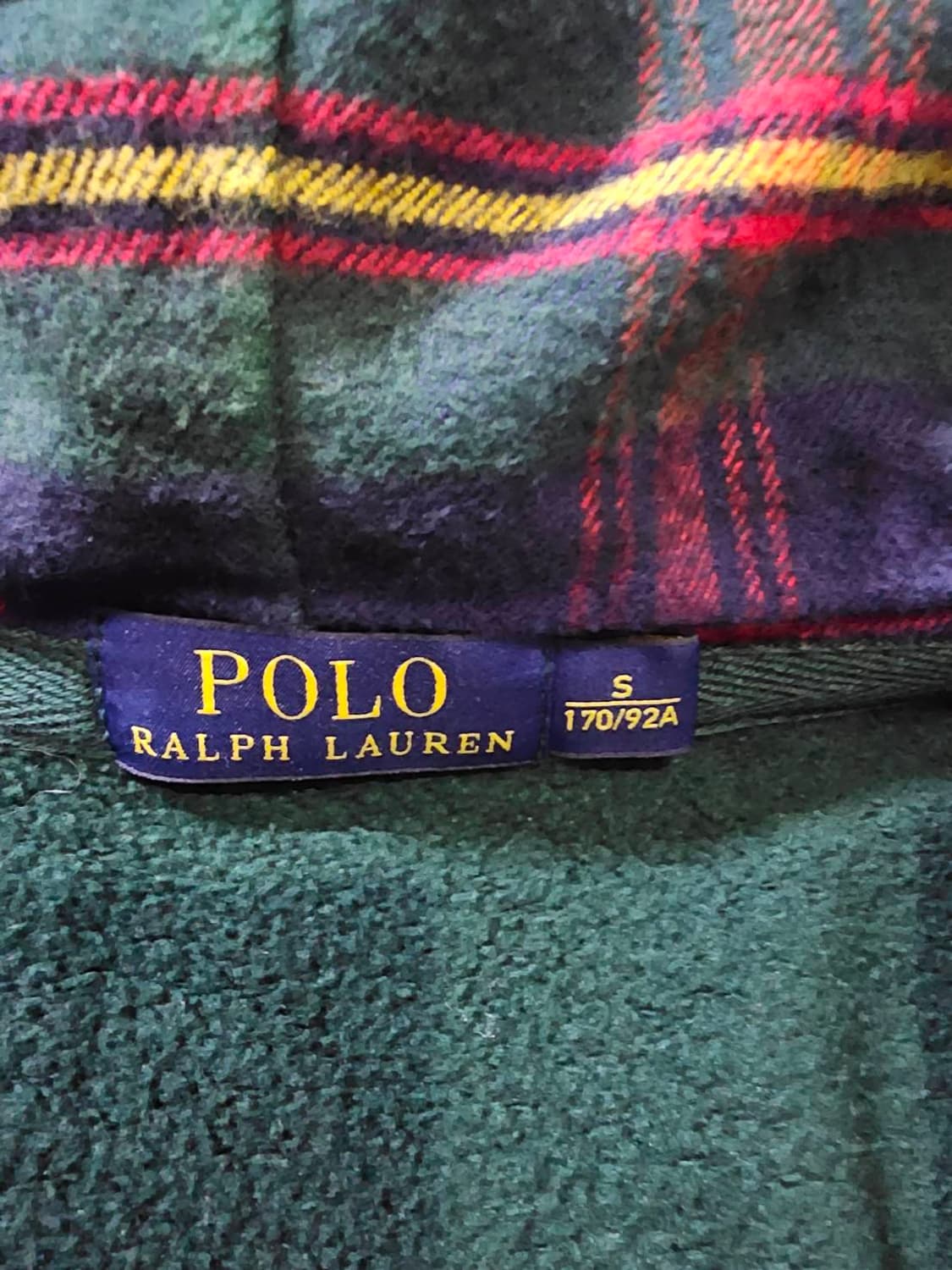 폴로 빅포니 체크 그린 후드집업 90 / S 상품이미지4