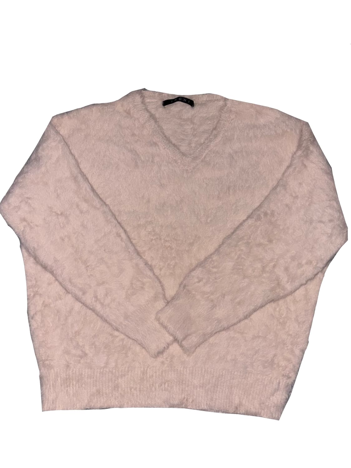 Y2k 갸루 인디핑크 연핑크 딸기우유 앙고라 브이넥 울 니트 상품이미지2