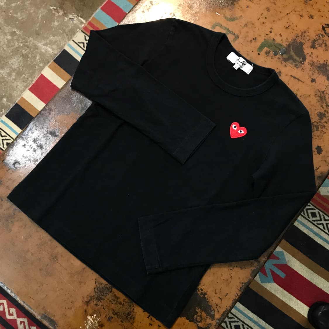 꼼데가르송 블랙 롱 슬리브 긴팔 티셔츠 여성 55 사이즈 상품이미지2