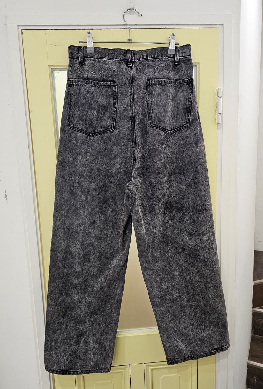 Adrer 스톤워싱 핀턱 와이드 테이퍼드 데님 상품이미지5