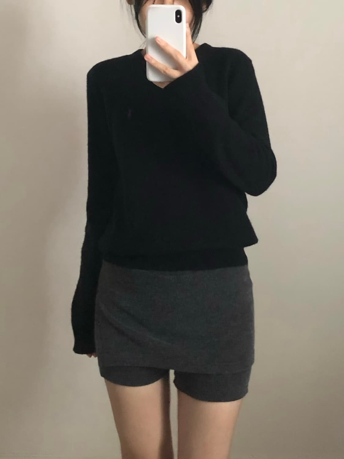 폴로 랄프로렌 램스울 블랙 니트m 상품이미지1