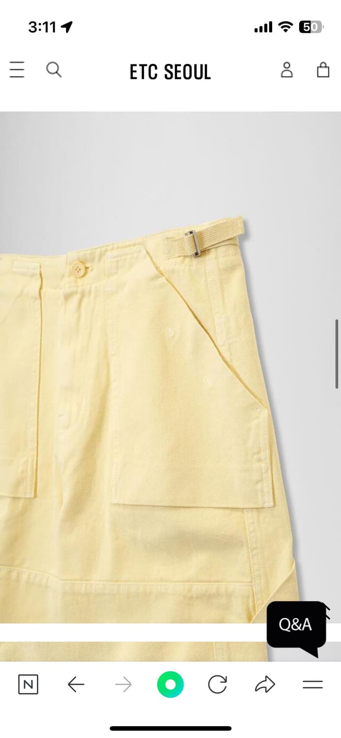 [EE] 누마레 GARMENTS DYED 워크팬츠 (S사이즈) 상품이미지5