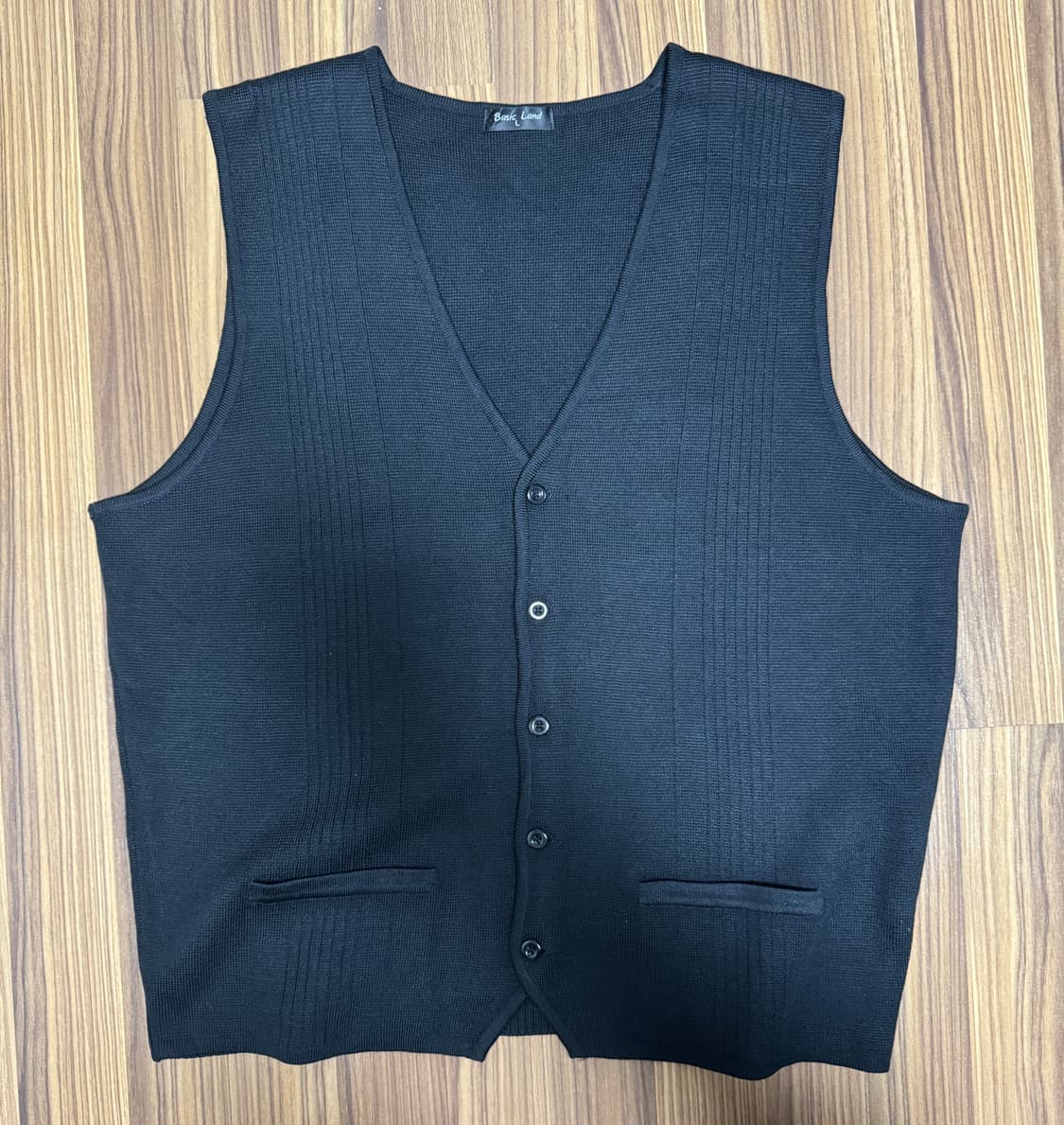 일본빈티지 브이넥 니트 베스트 울30 상품이미지1