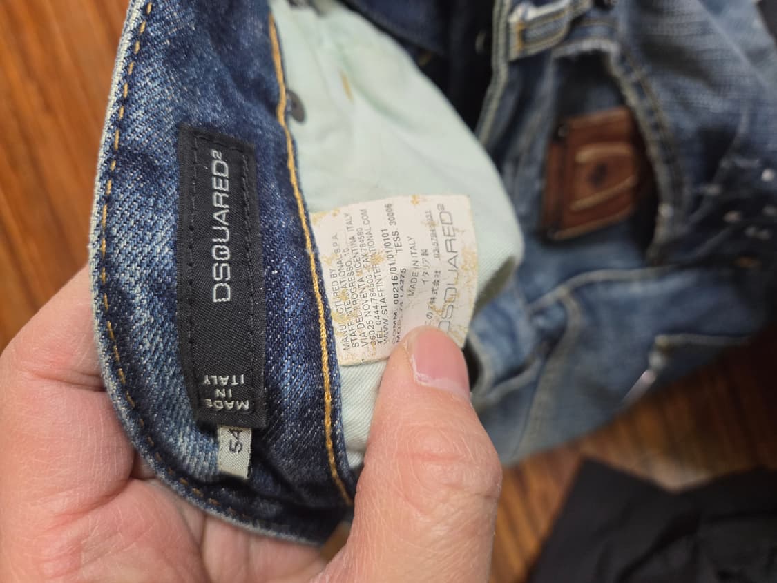 디스퀘어드 키링 페인팅 데님팬츠 54 대략 38~ 상품이미지6
