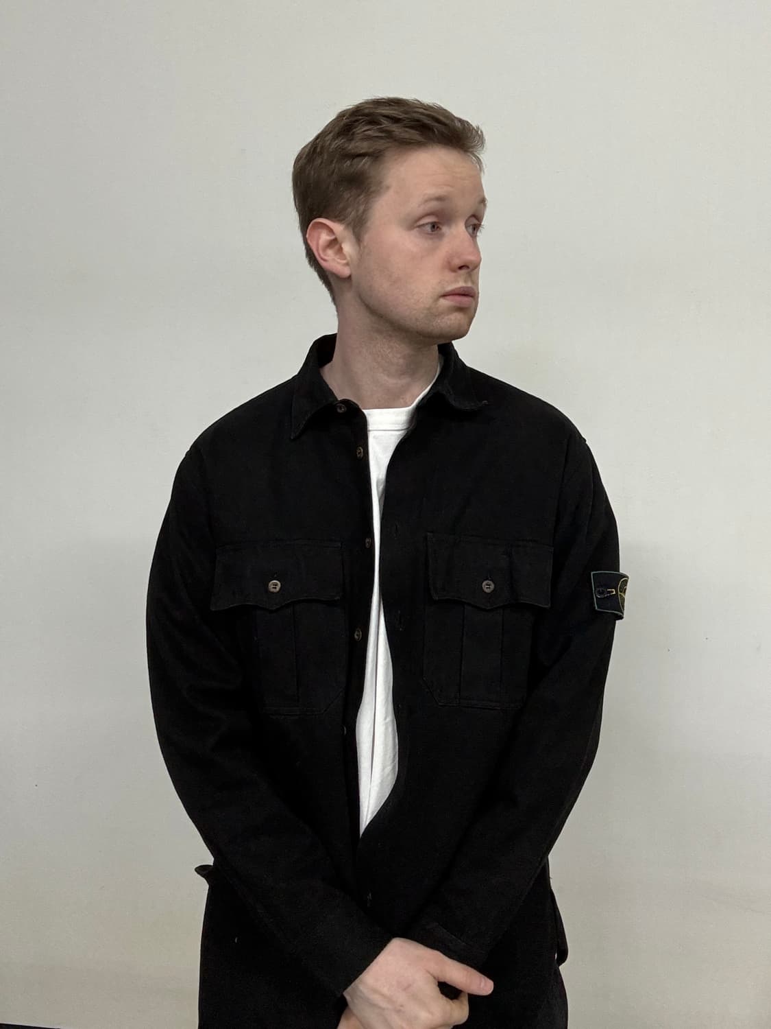 95AW 스톤 아일랜드 그린 엣지 밀리터리 데님 오버셔츠 상품이미지2