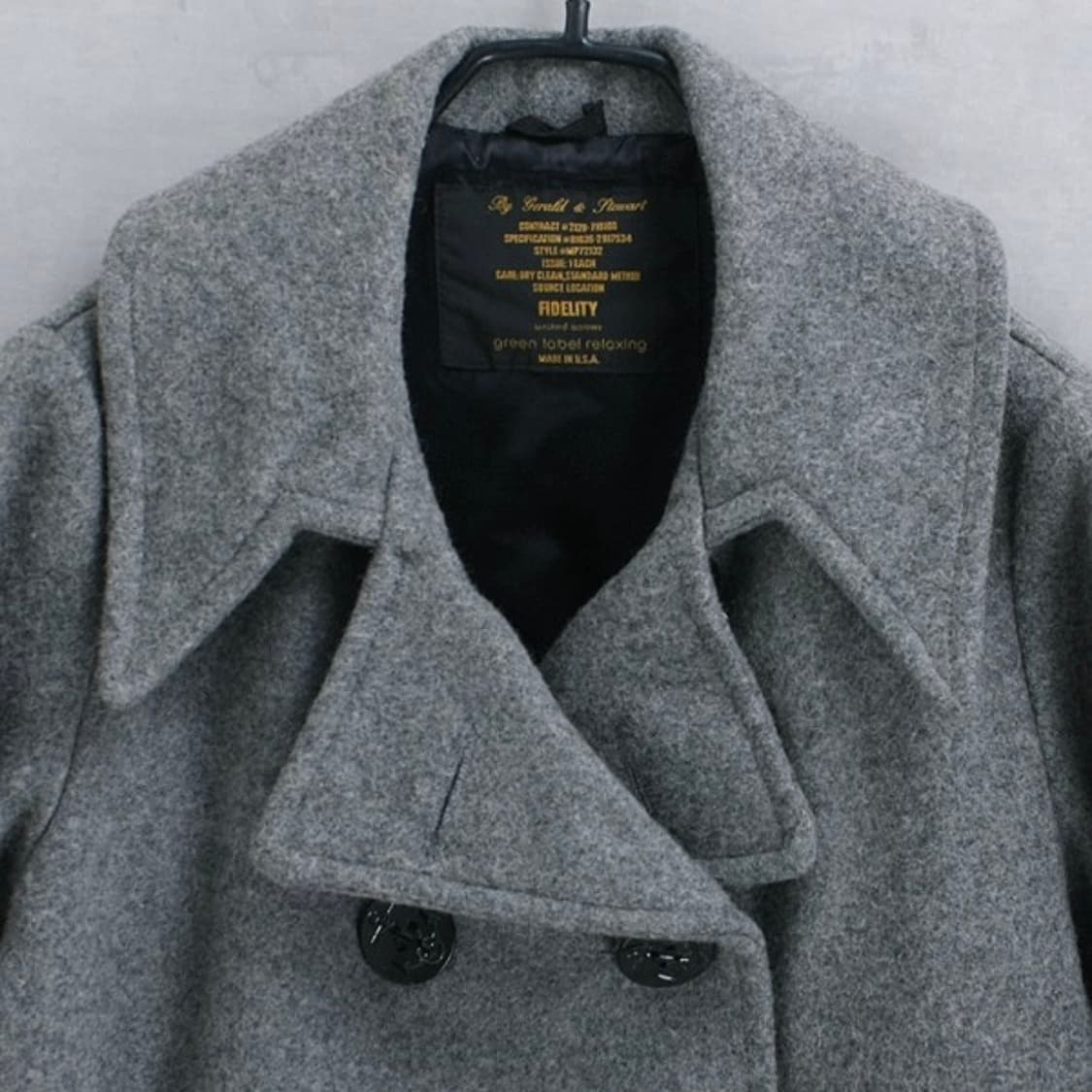 fidelity 그레이 울 혼방 숏코트 피코트 상품이미지2