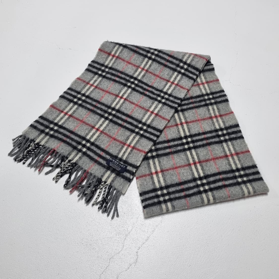 BURBERRY 노바체크 머플러 그레이 - OS   상품이미지3