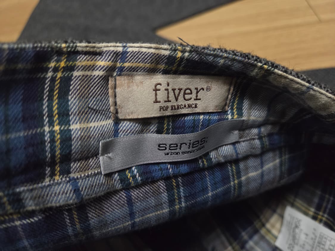 시리즈 Series  x Fiver  마이크로 체크 슬랙스 팬츠 상품이미지5