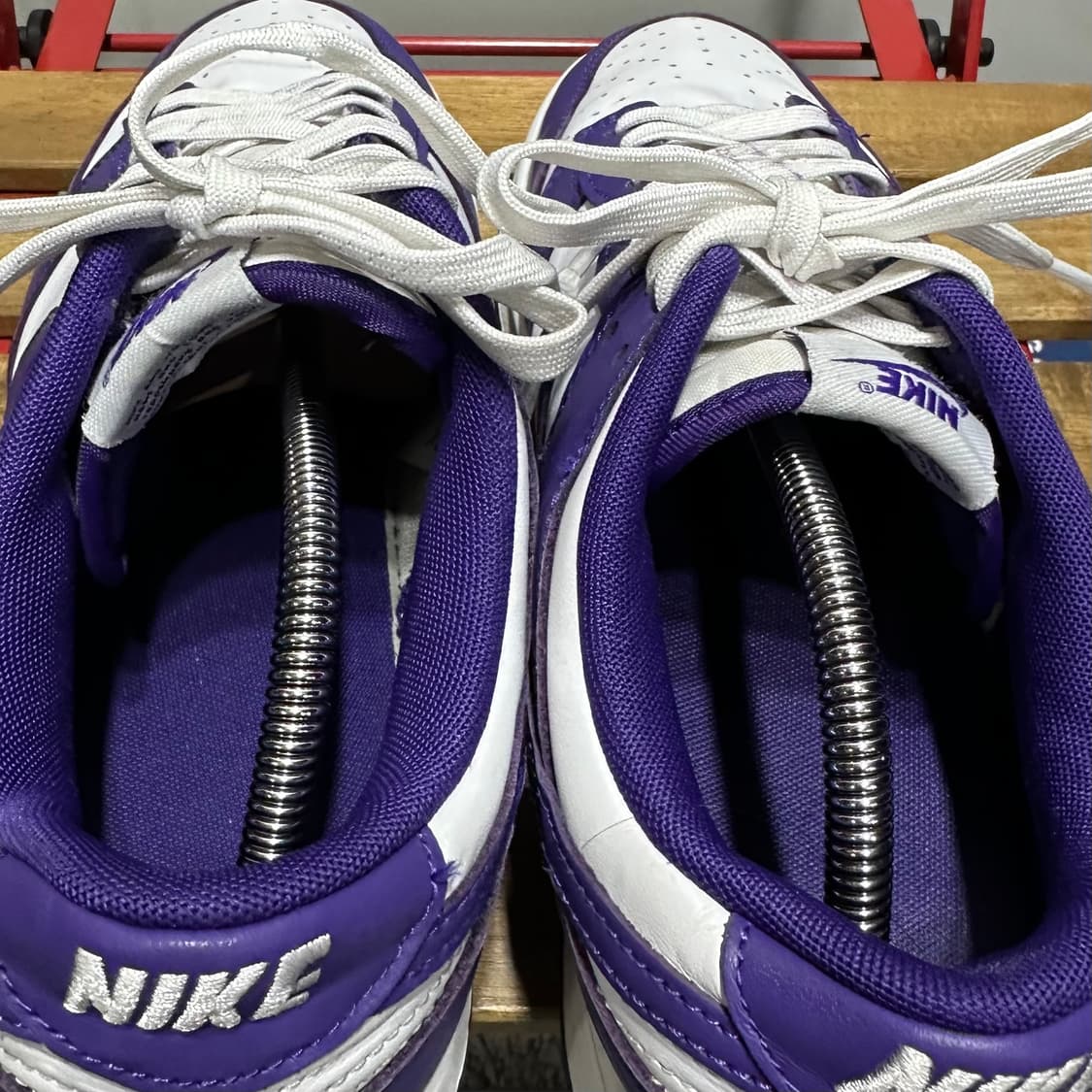 290) 나이키 운동화 남성 남자 신발 덩크 로우 퍼플/화이트 상품이미지5