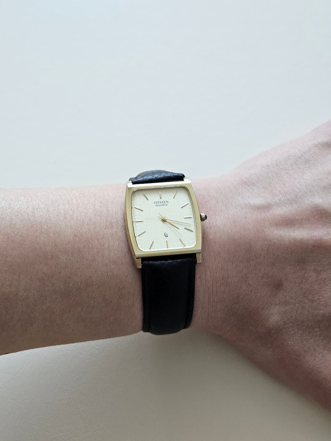 빈티지 시티즌 쿼츠 금장 가죽 시계 상품이미지2