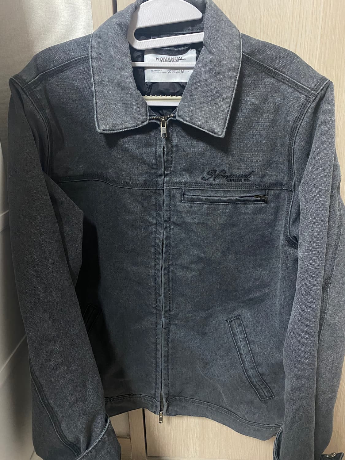 노매뉴얼 워시드 워크 자켓 차콜 상품이미지1