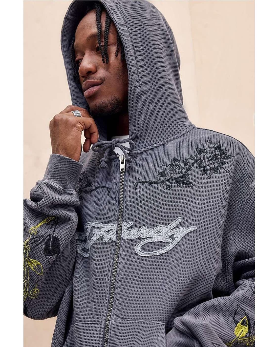 에드하디 워시드 와플 써멀 후드집업 상품이미지9