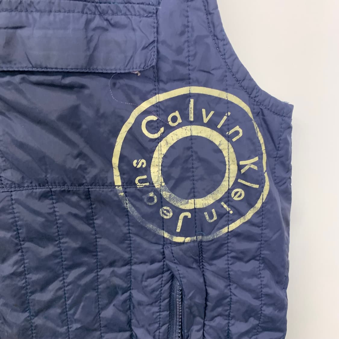 캘빈클라인 로고 네이비 퀼팅 조끼 상품이미지4