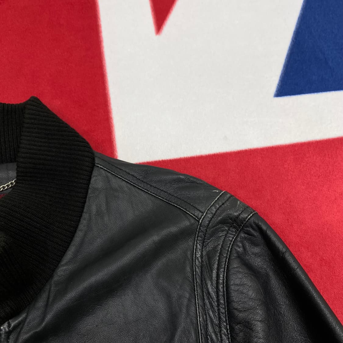 자라 리얼레더자켓 L 상품이미지5