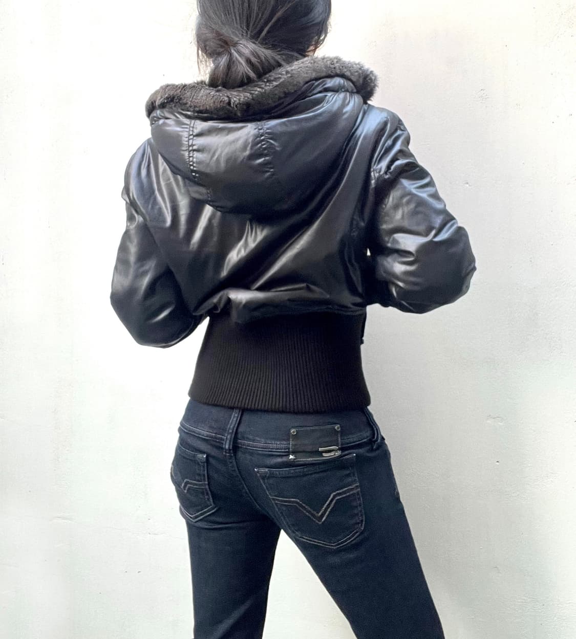 A/X 하이넥 퍼 후드 투웨이 패딩점퍼 상품이미지9