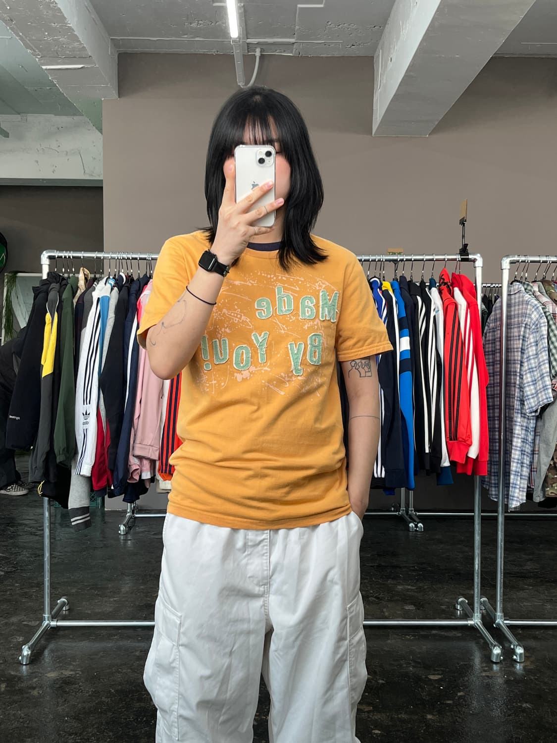 컨버스 패치 로고 프린틴 반팔 티셔츠 상품이미지2