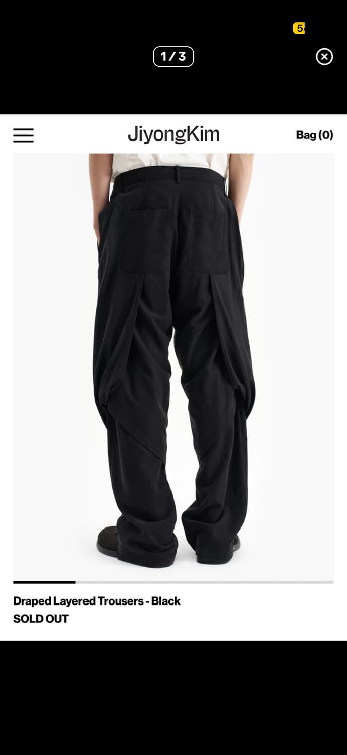 구매 / 지용킴 드레이프 팬츠  상품이미지1