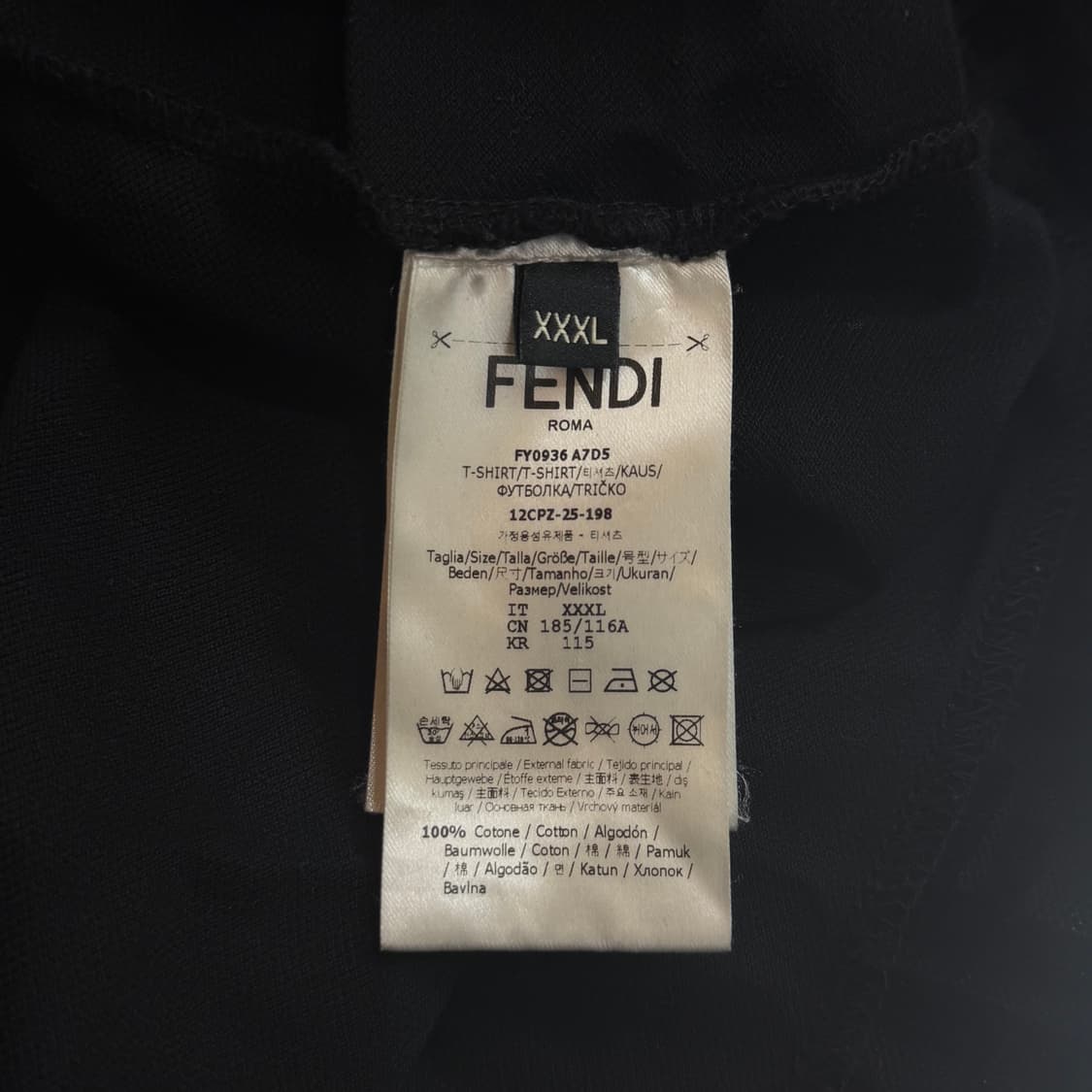 [리오브] 펜디 FF 풀 모티프 코튼 피케 크루넥 반팔 상품이미지5