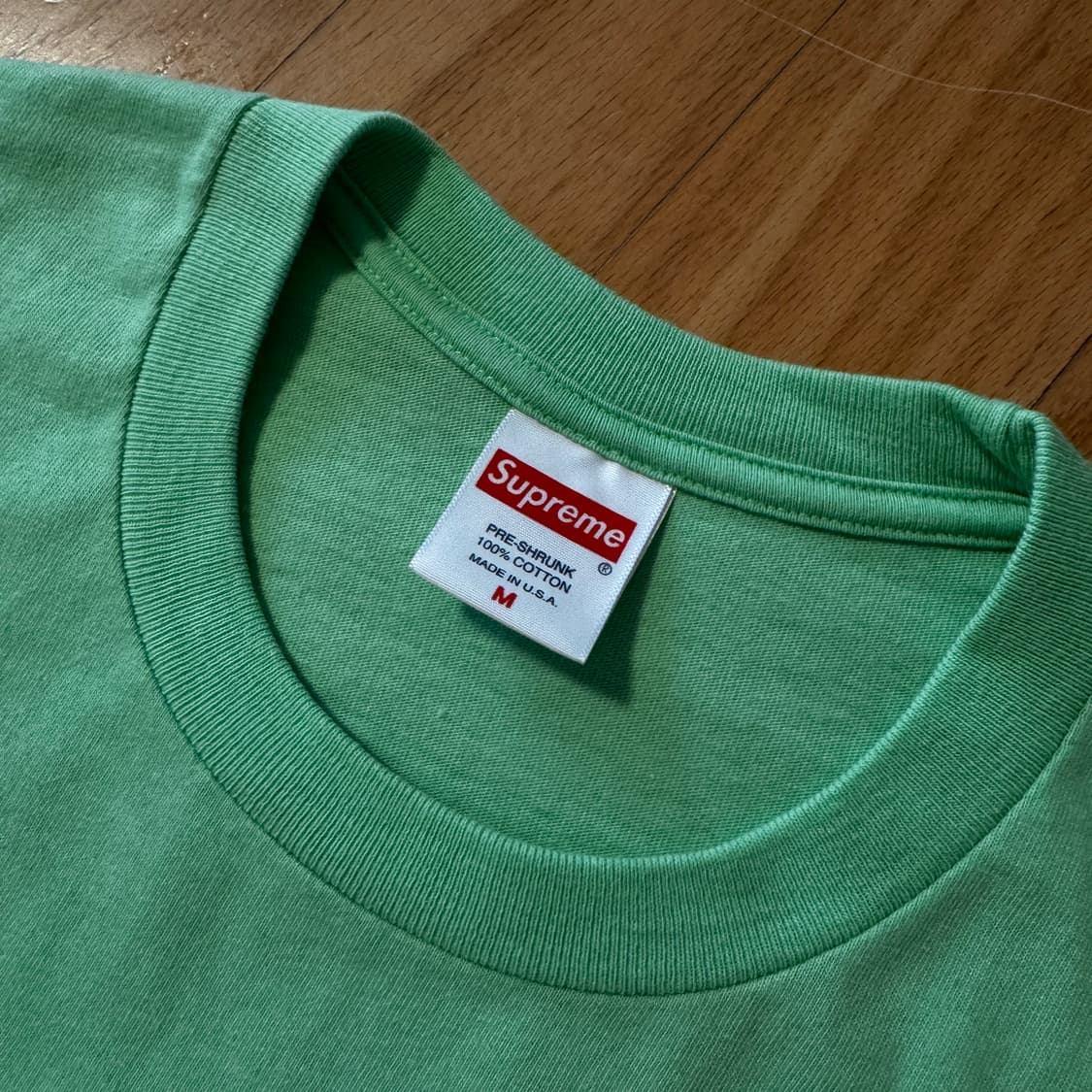 슈프림 숏슬리브 그린 M 미착용 신품 상품이미지4