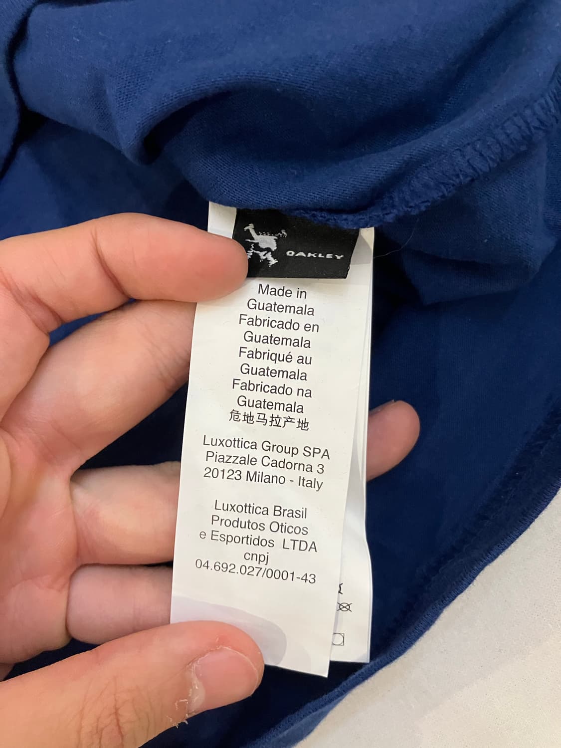 오클리 빅로고 반팔 티셔츠 블루 상품이미지4