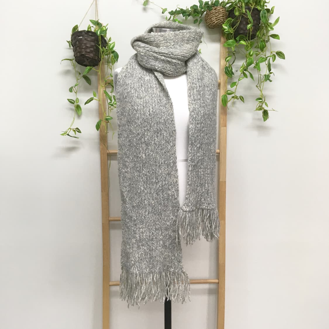 JPN/ 그레이머플러 모리걸머플러 뜨개머플러 모리룩머플러 상품이미지2