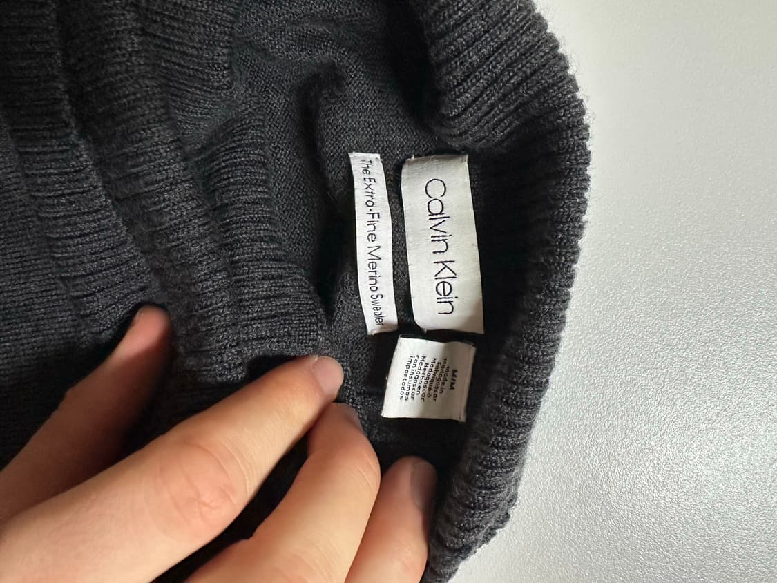캘빈클라인 CK 메리노울 터틀넥 니트 다크그레이 상품이미지2