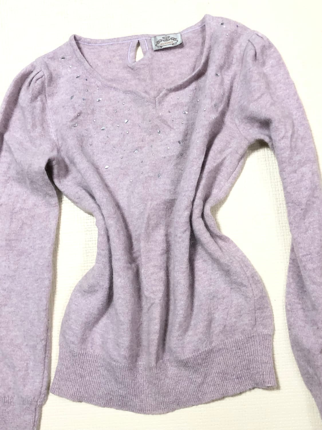 빈티지 라이트 퍼플 비즈 니트 상품이미지9
