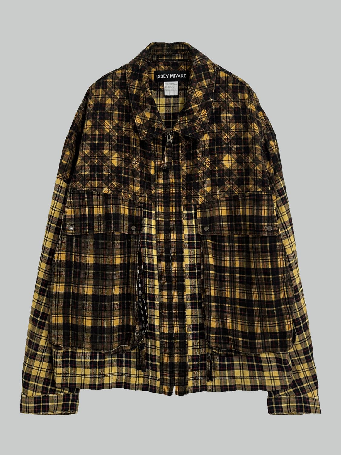 이세이 미야케 체크 집업 카고 자켓 상품이미지1