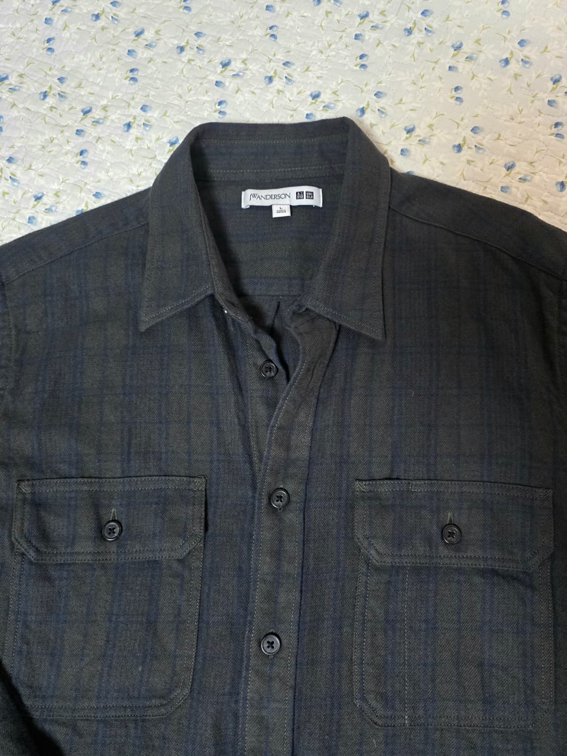 유니클로 × jw앤더슨 플란넬 체크 셔츠 상품이미지1