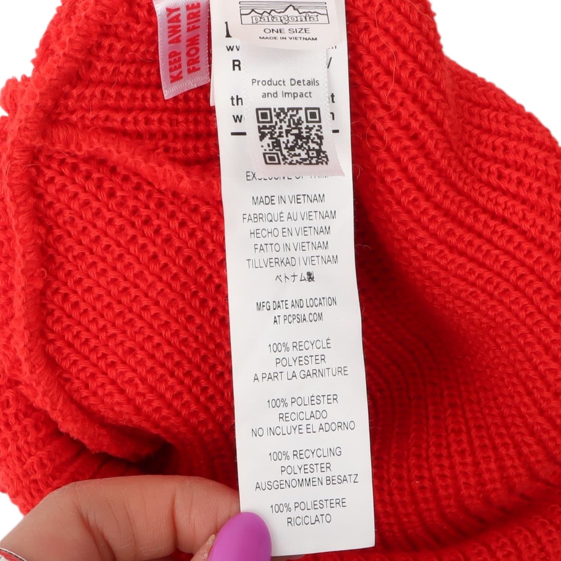 파타고니아 레드 엠브로이드 비니 상품이미지8
