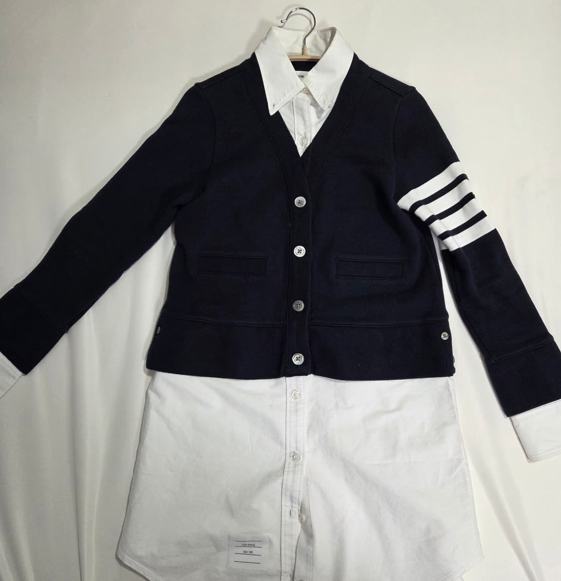 톰브라운 여성 셔츠형 가디건 원피스 상품이미지3