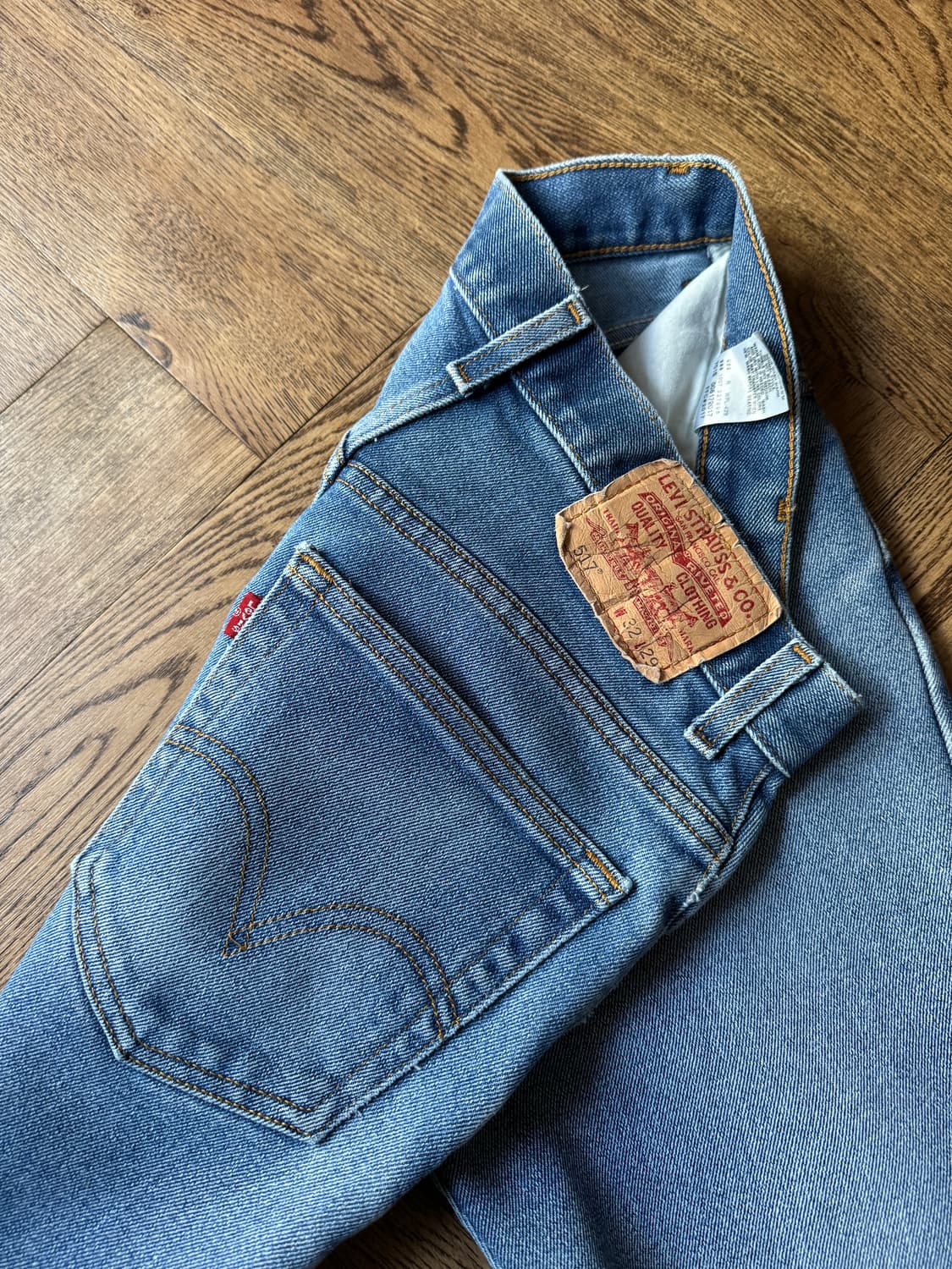 [32]00's 리바이스 517 빈티지 페이딩 스트레치 플레어진 F52 상품이미지4