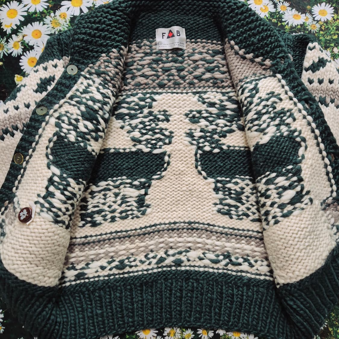 FAB 캐나다 사슴 패턴 헤비울 코위찬 성인 L-XL 상품이미지5