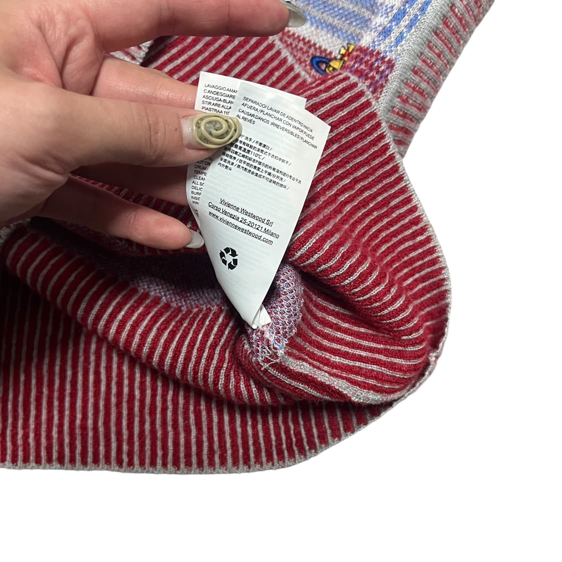 비비안웨스트우드 orb 체크 니트 베스트 상품이미지6