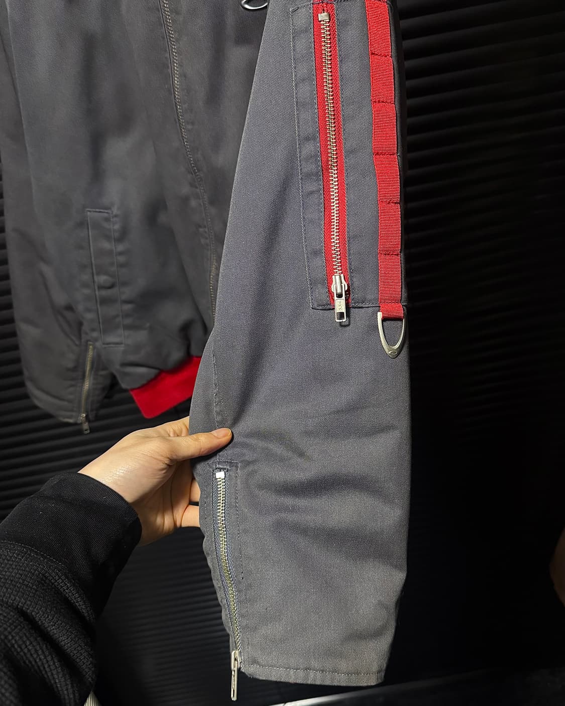 오클리 MA-1 항공 점퍼 배색 리버시블 블루종 봄버 레드 L 100 상품이미지5