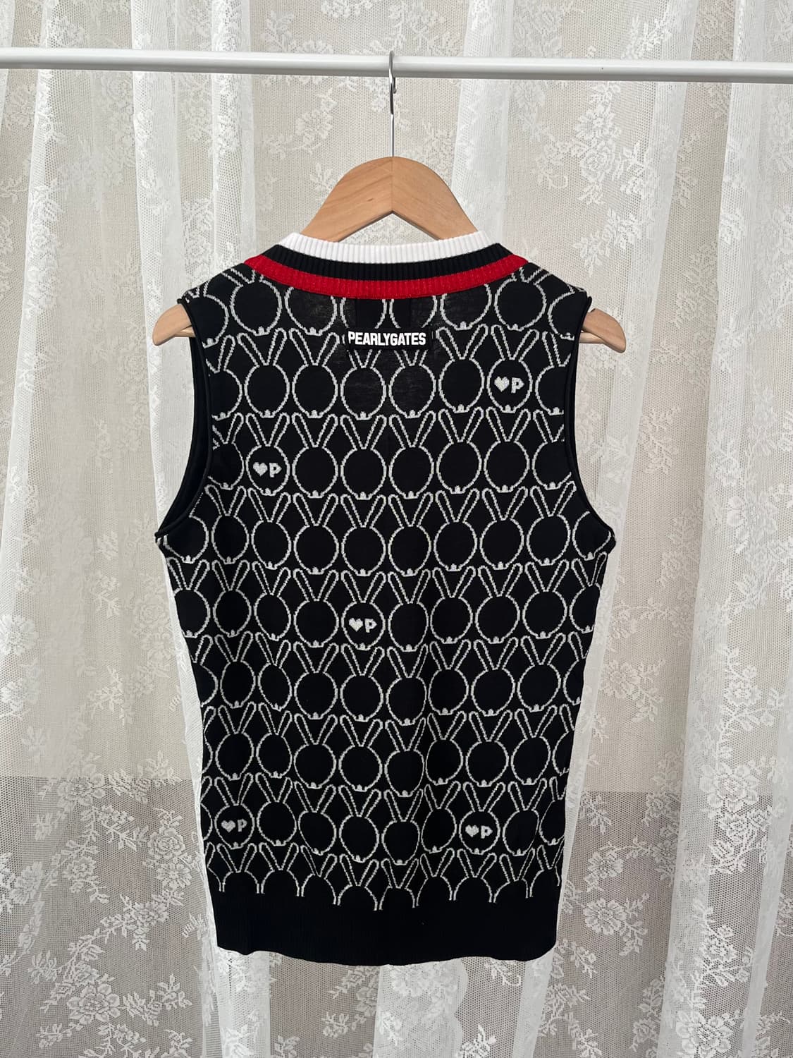 0) 파리게이츠 바니 올오버 니트 베스트 블랙 상품이미지2