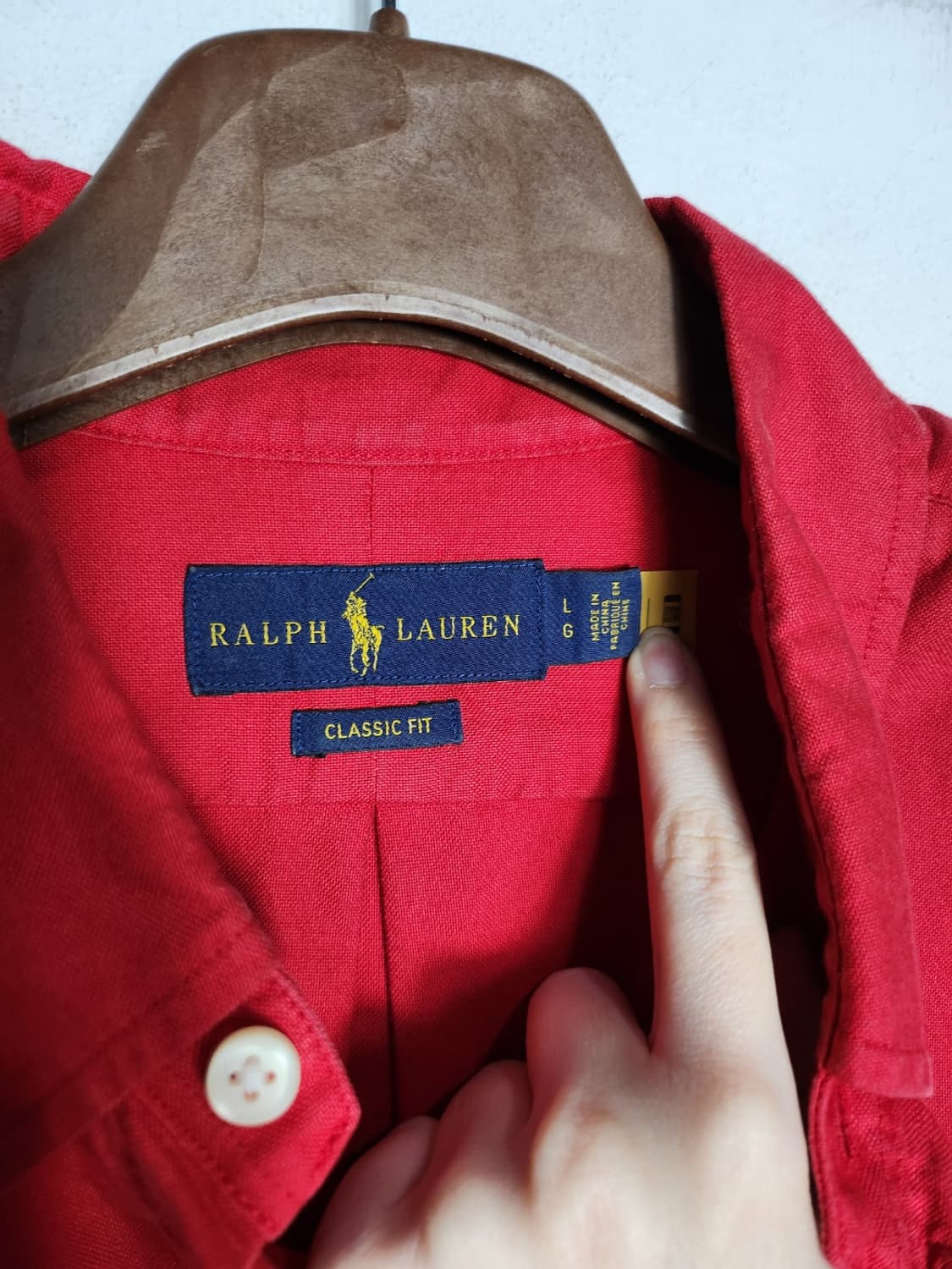 폴로 랄프로렌 레드 옥스포드 셔츠 상품이미지2