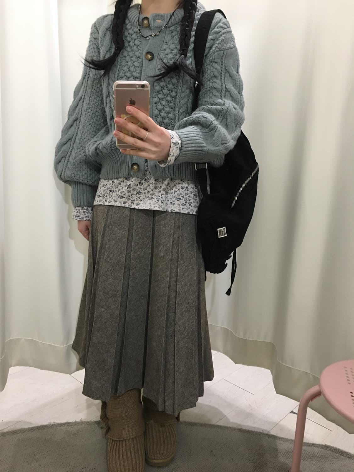 Mocha Wool Skirt 상품이미지5