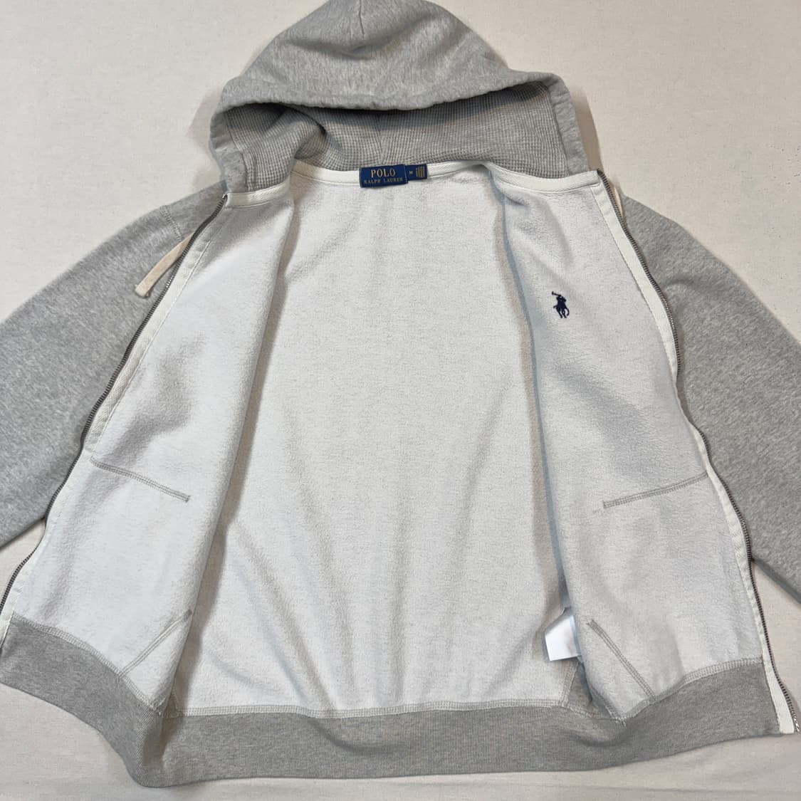 M) 폴로 랄프로렌 써멀 후드집업 그레이 상품이미지5