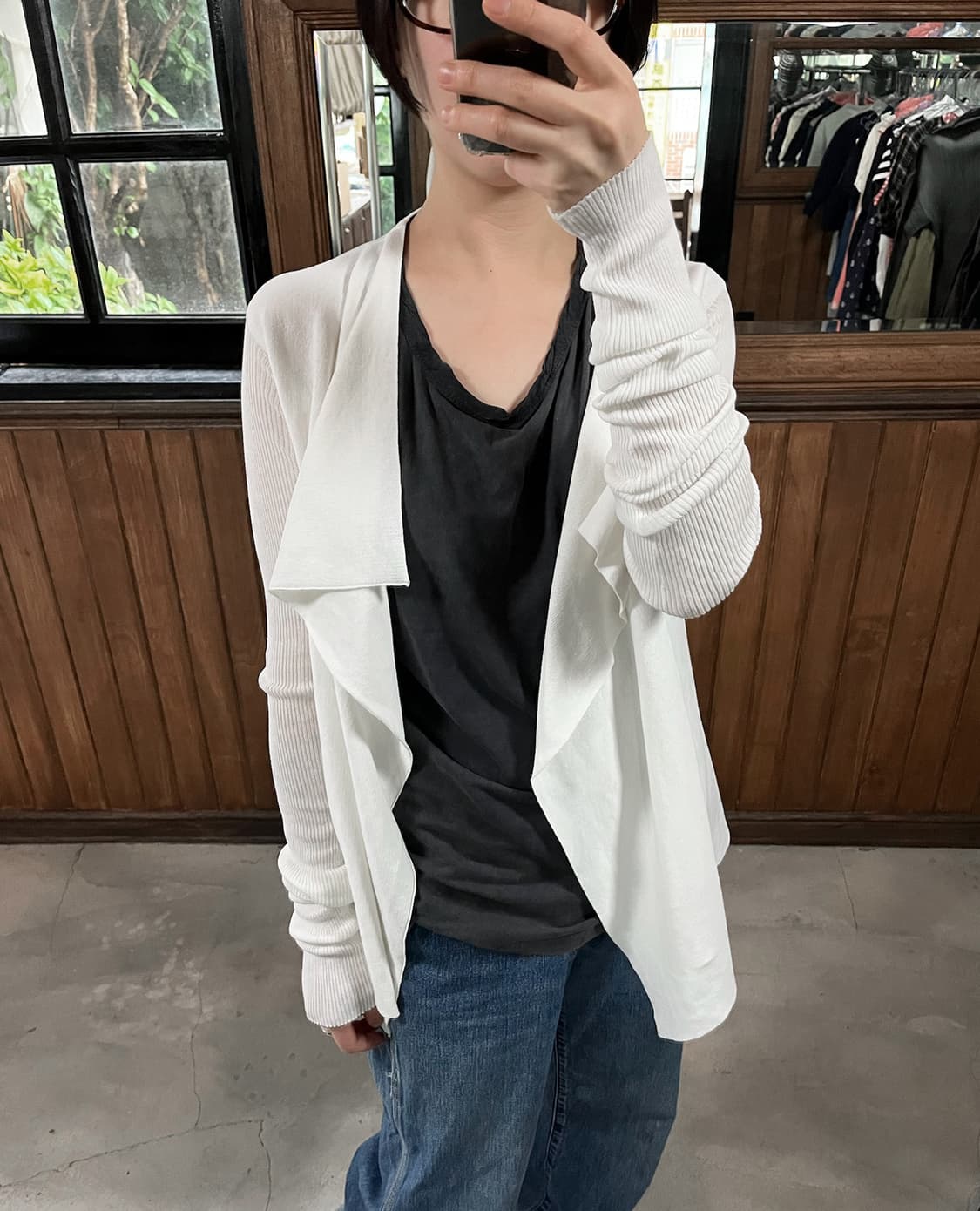 RICK OWENS drape open cardigan 상품이미지1