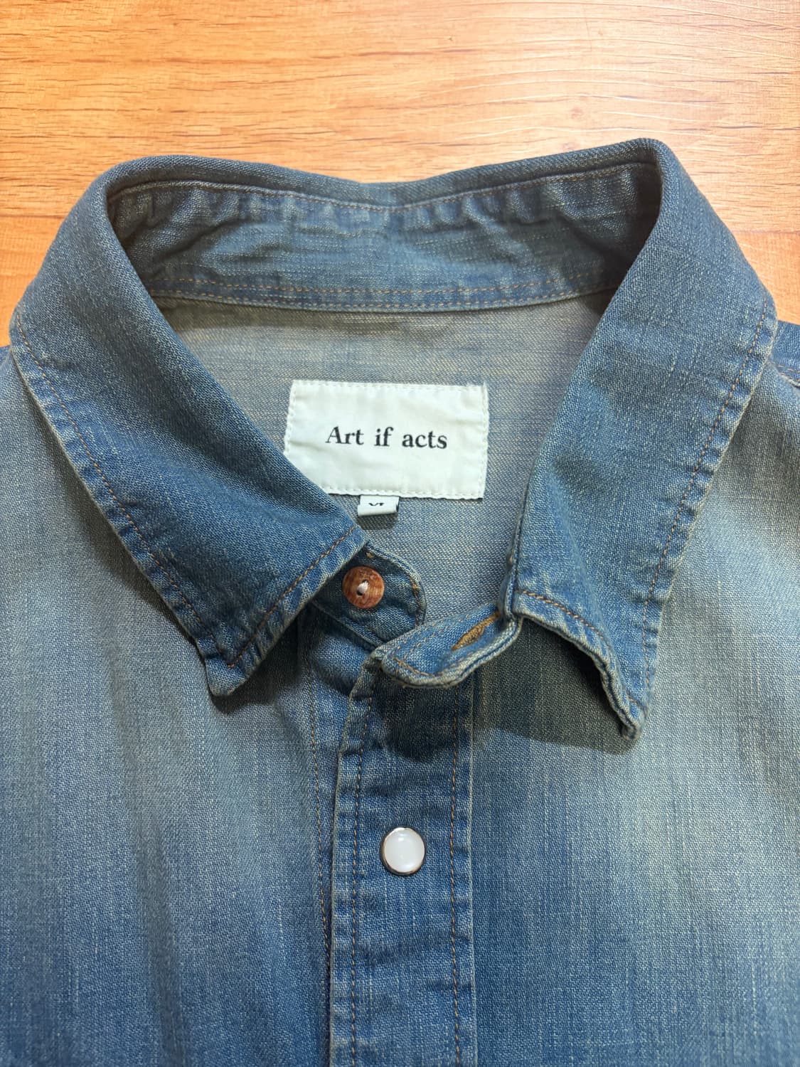 웨스턴 데님 셔츠(빈티지 인디고) 상품이미지6