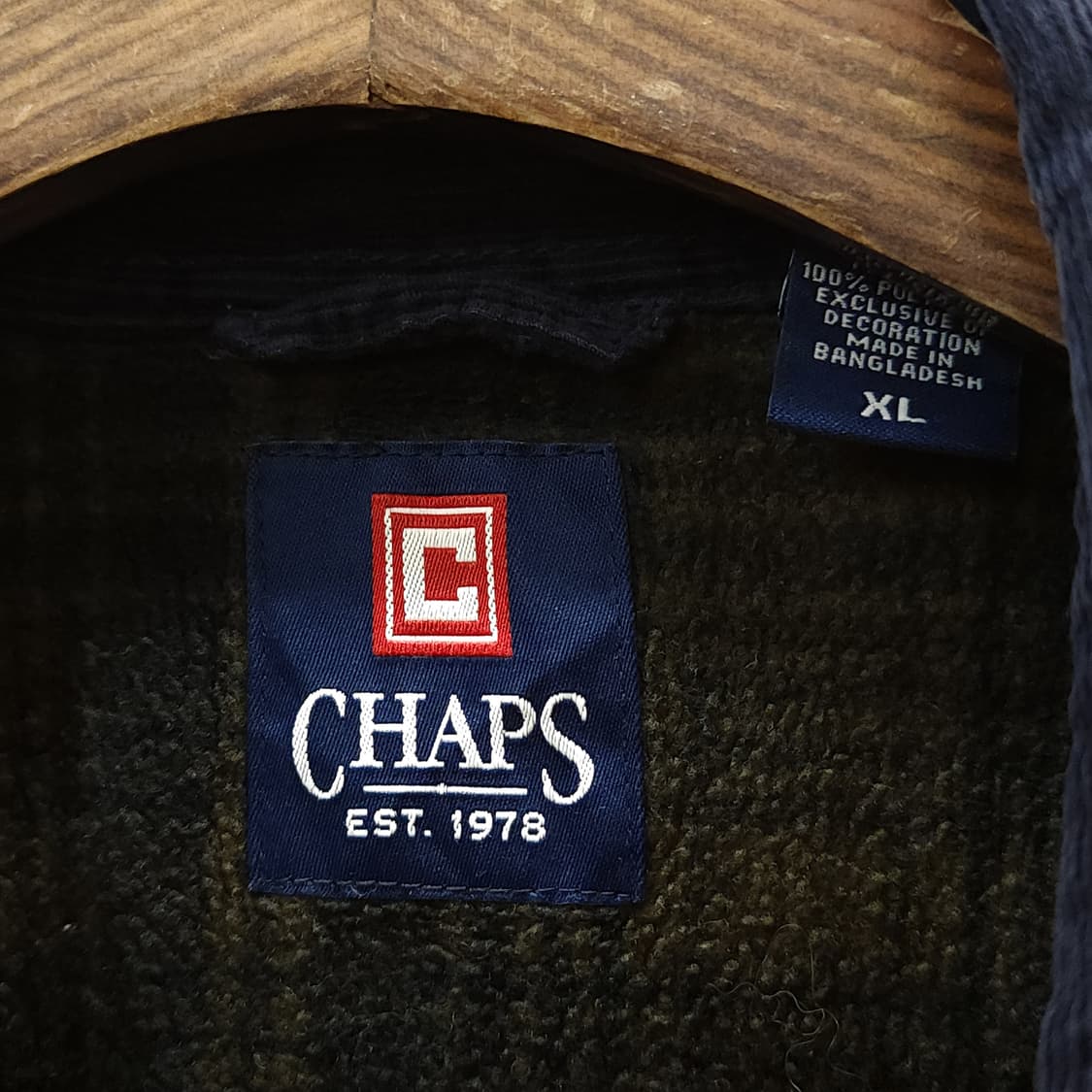 90s 챕스 랄프로렌 코듀로이 워크셔츠 컨트리 쉐르파 셔츠자켓 네이비xl 상품이미지5