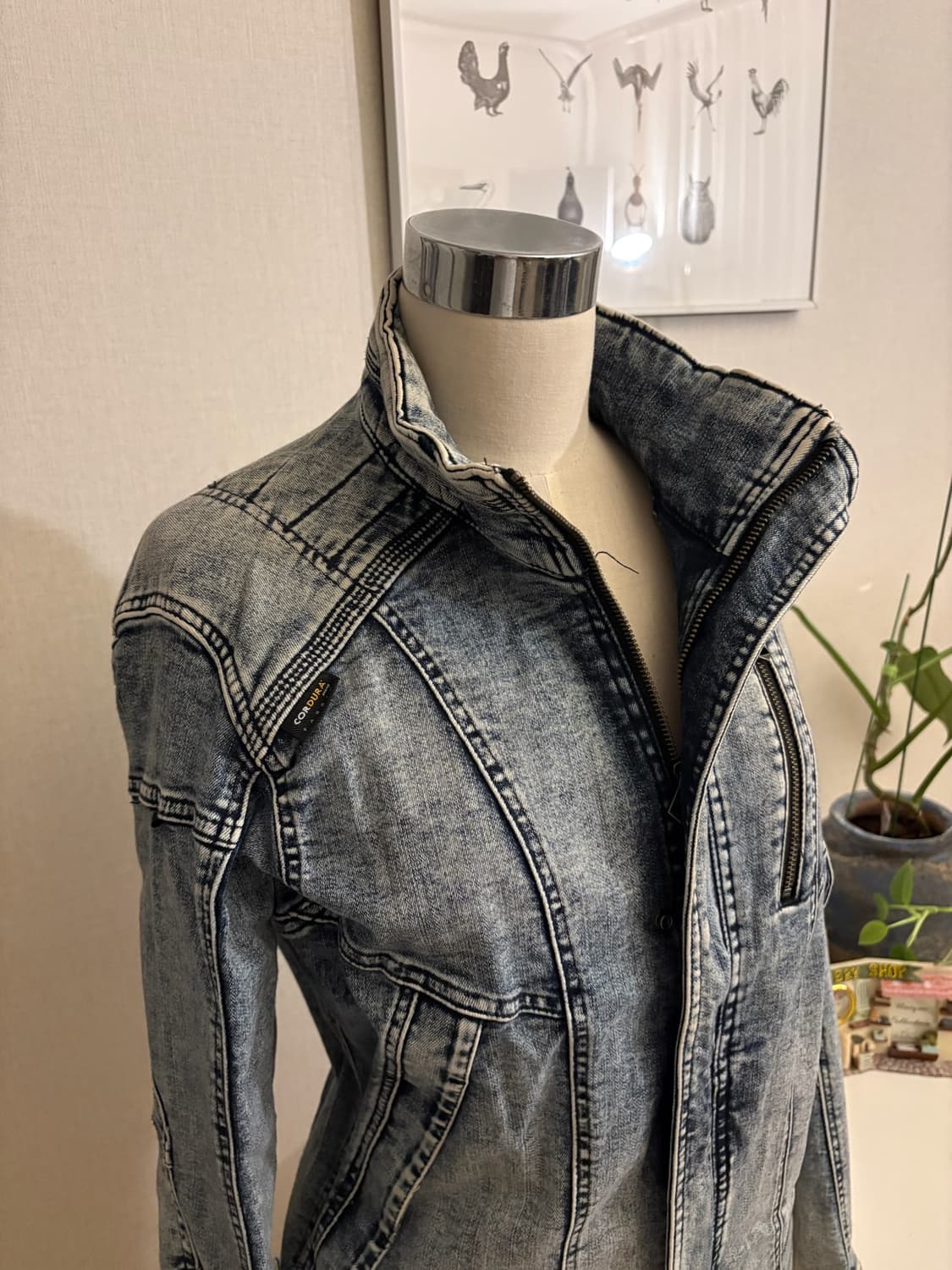 Denim biker jacket 상품이미지2