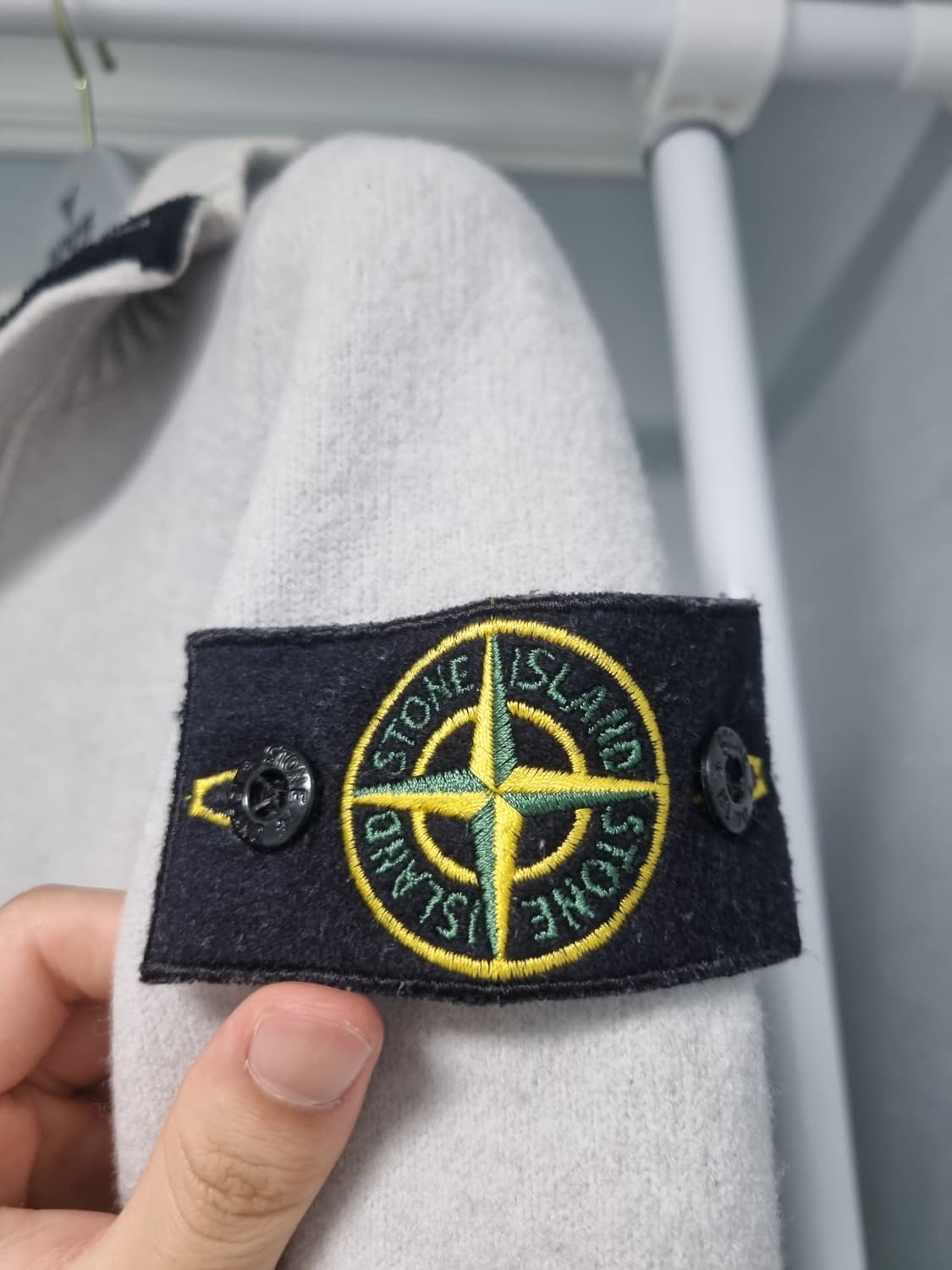 [백화점판] 스톤아일랜드 니트 반집업 아이보리 상품이미지3