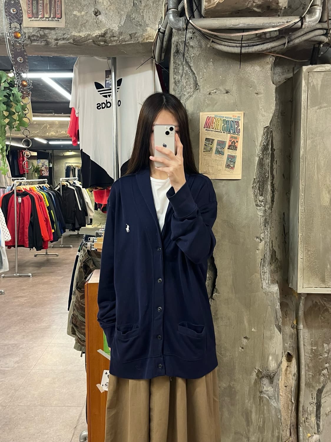 폴로 버튼 가디건 네이비 XL #csz1626 상품이미지2